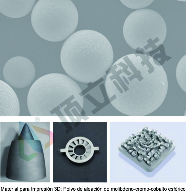 Molybdenum-chromium-cobalt alloy powder
